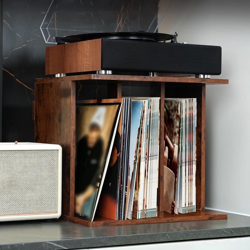 Wooden vinyl record storage - wooden,